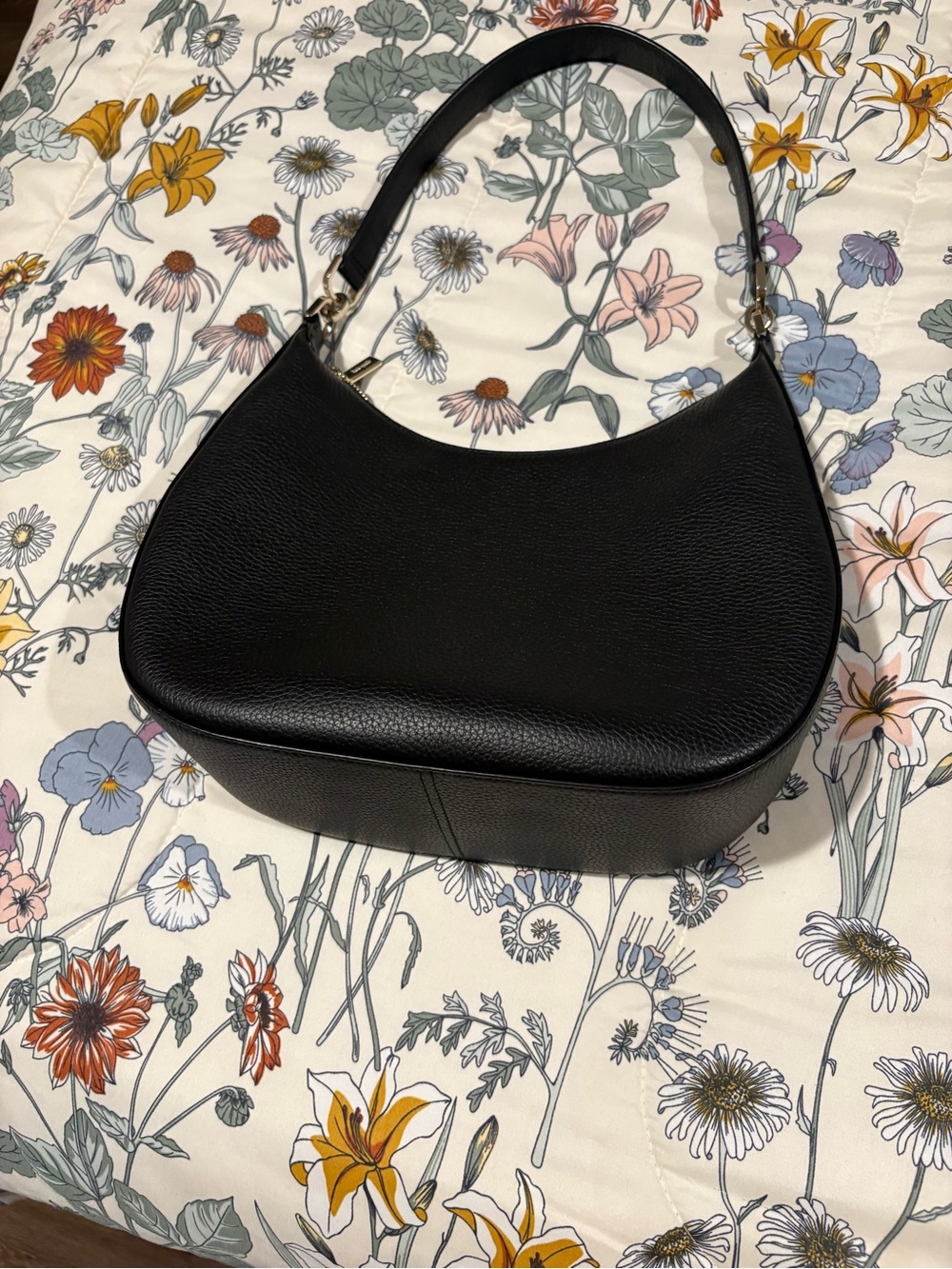 kate spade Black Pebbled Leather Crescent Shoulder Bag - Picture 3 of 9